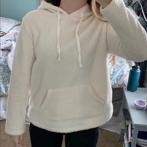 Old Navy White Fuzzy Hoodie